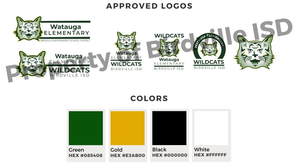 Birdville ISD logos and approved colors. Contact district for logos and details. 